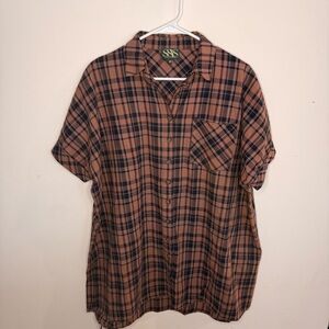 SSYS Women's Plaid Button-Up Tunic